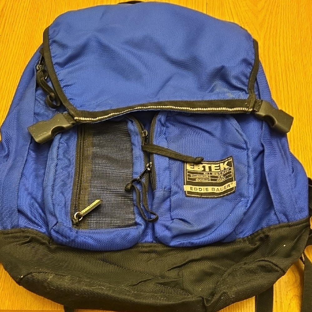 Eddie Bauer Royal Blue and Black Backpack